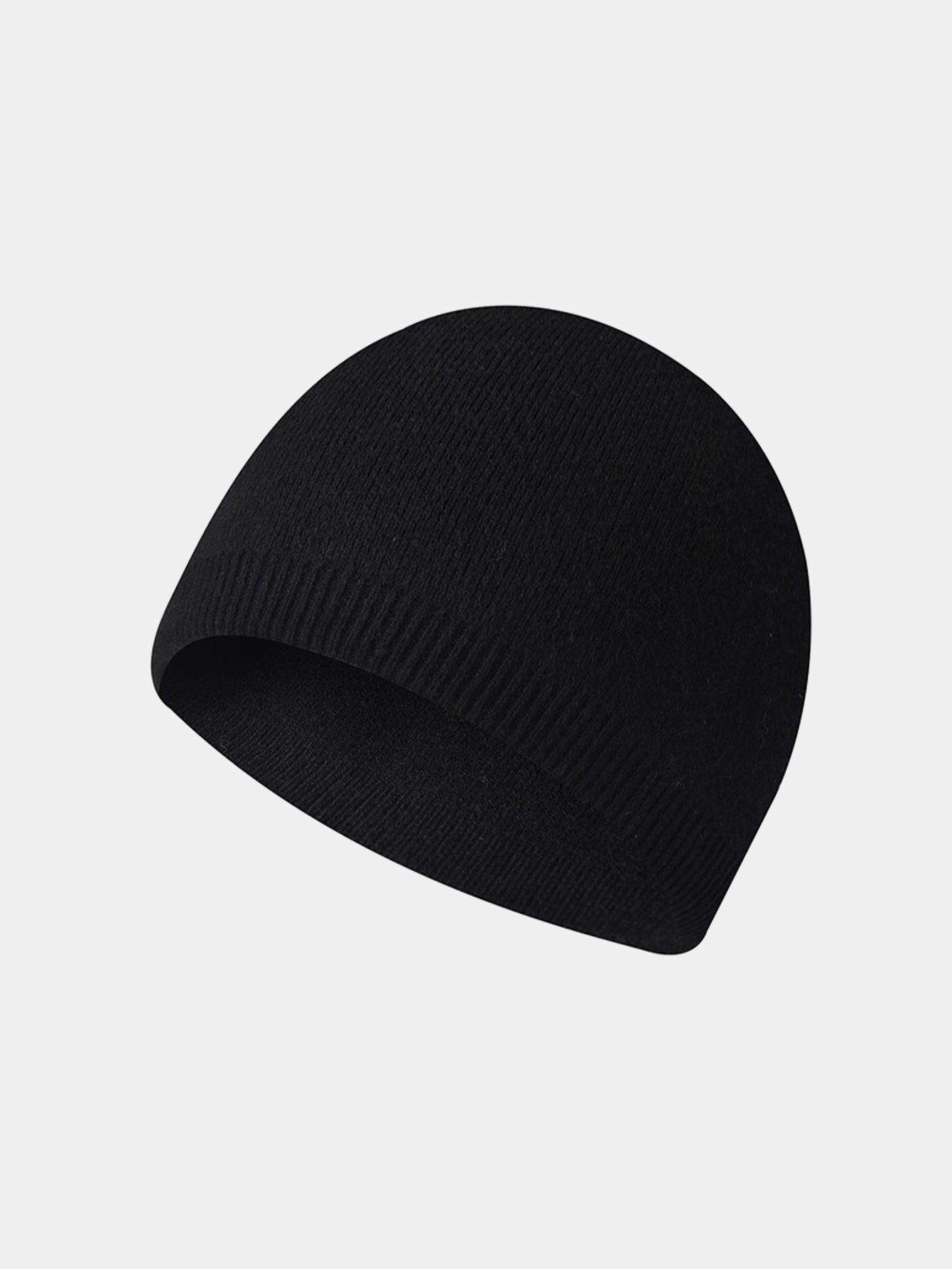 2 Pieces Solid Color Outdoor Cycling Warm Knit Beanie Hat - Naturzy