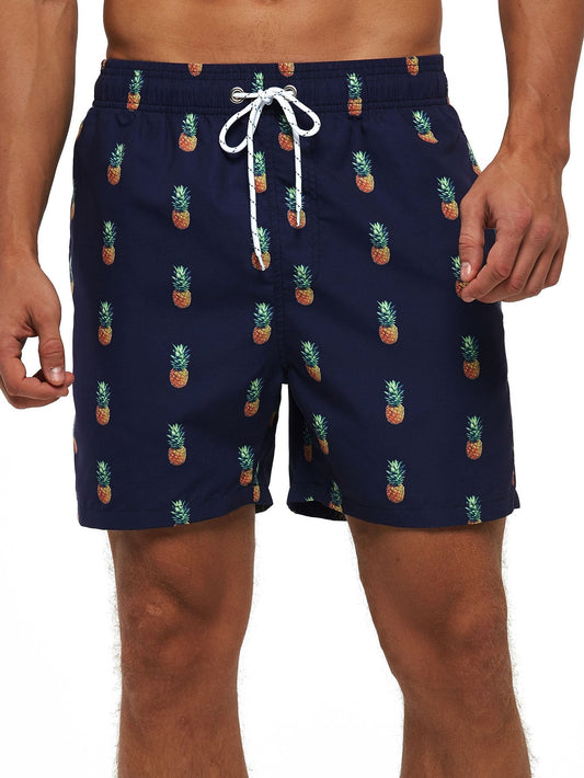 Pineapple Print Swim Shorts - Naturzy
