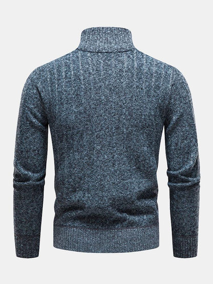 Textured Quarter Zip Sweater - Naturzy