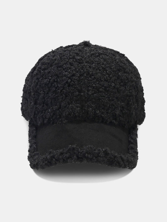 Solid Color Teddy Plush Baseball Cap - Naturzy