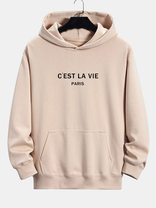 Paris Print Relax Fit Hoodie - Naturzy