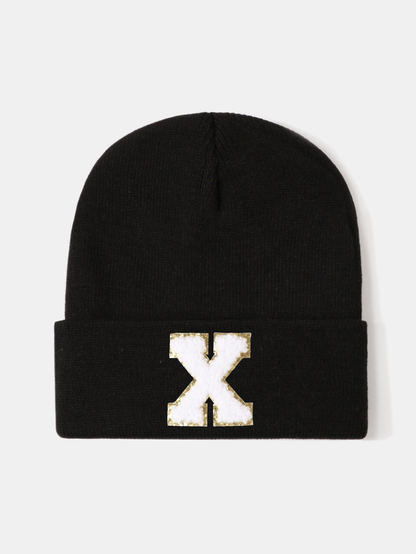 1pc Letter  A-Z Warm Knit Beanie Hat - Naturzy