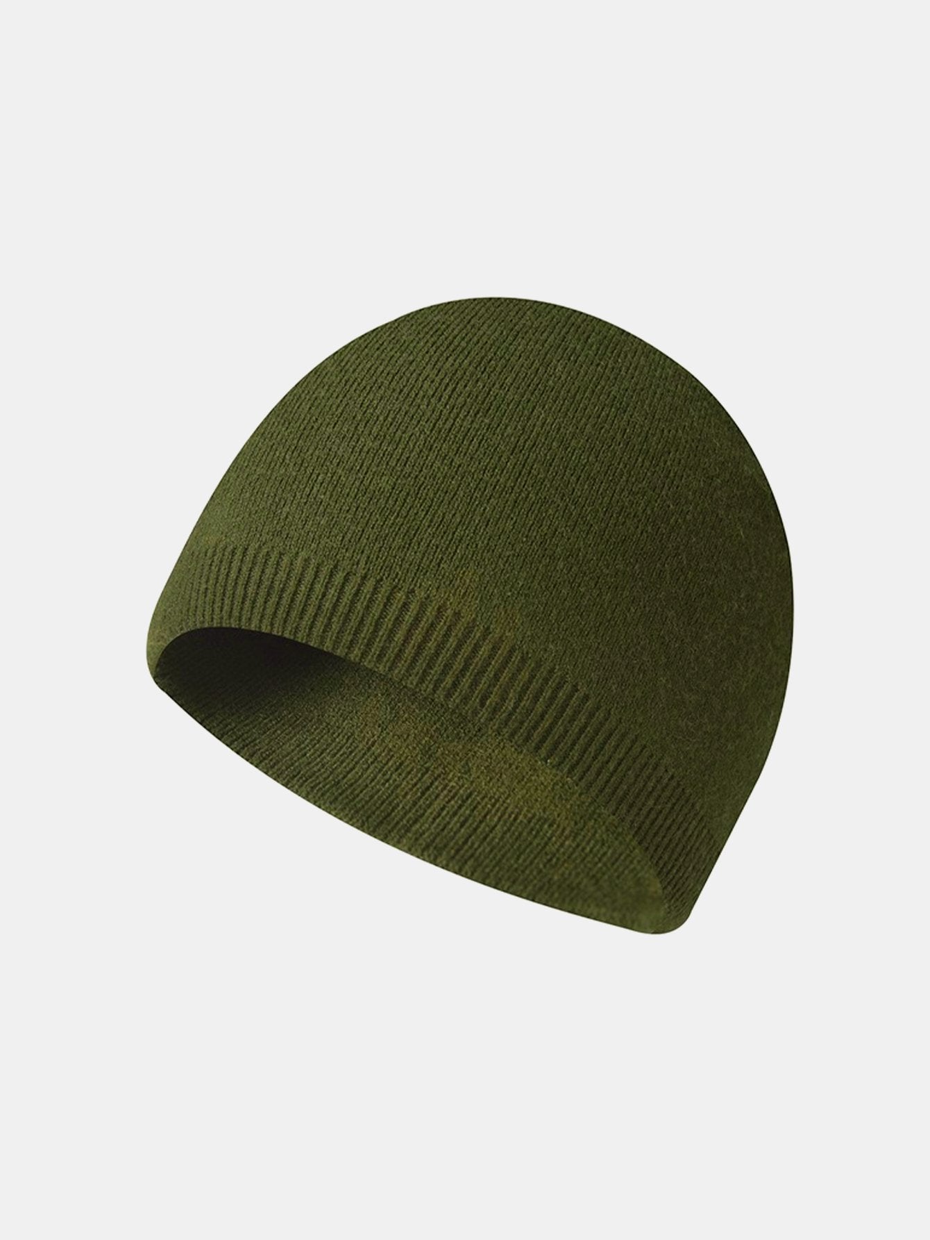 2 Pieces Solid Color Outdoor Cycling Warm Knit Beanie Hat - Naturzy