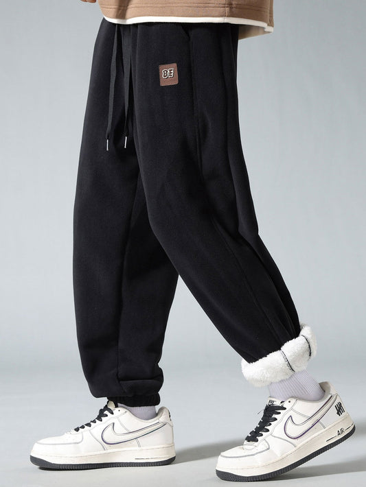 Teddy Lined Polar Fleece Jogging Pants - Naturzy