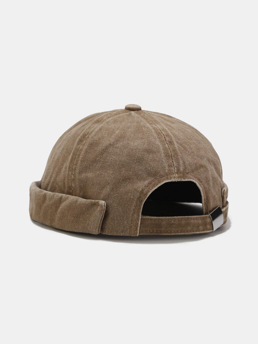 Vintage Hip Hop Washed Brimless Hat - Naturzy