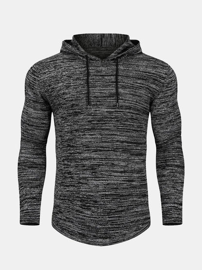 Slim Fit Knit Hooded Sweater - Naturzy