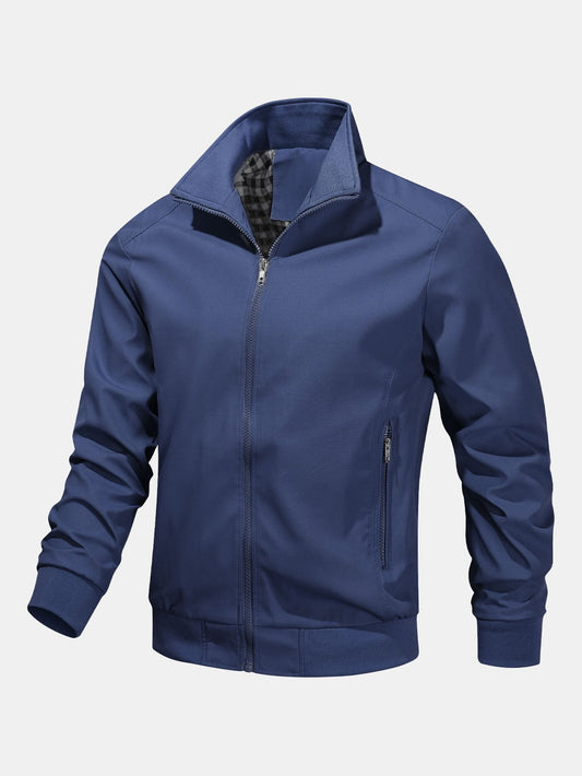 Zip Stand Collar Jacket - Naturzy
