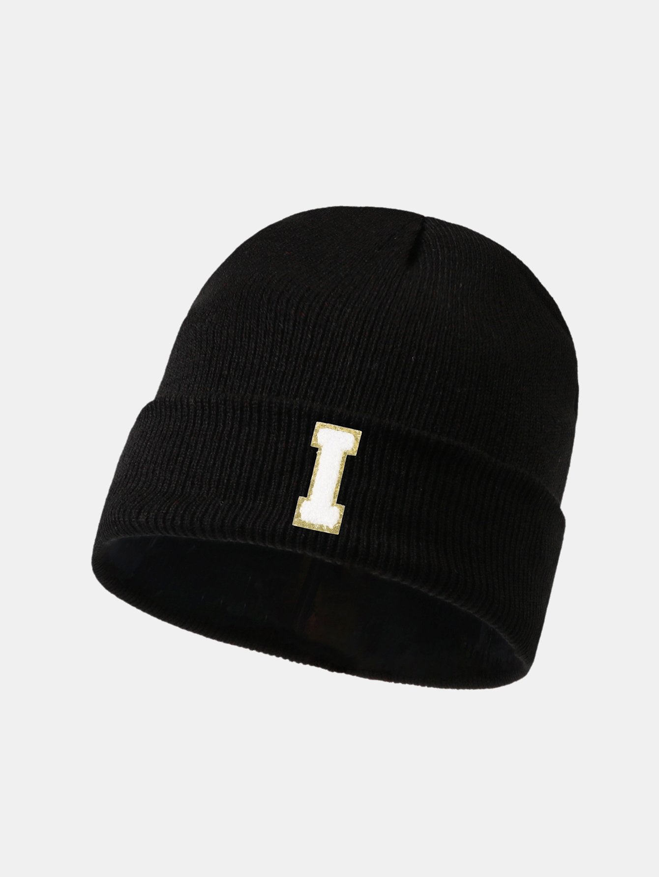 1pc Letter  A-Z Warm Knit Beanie Hat - Naturzy