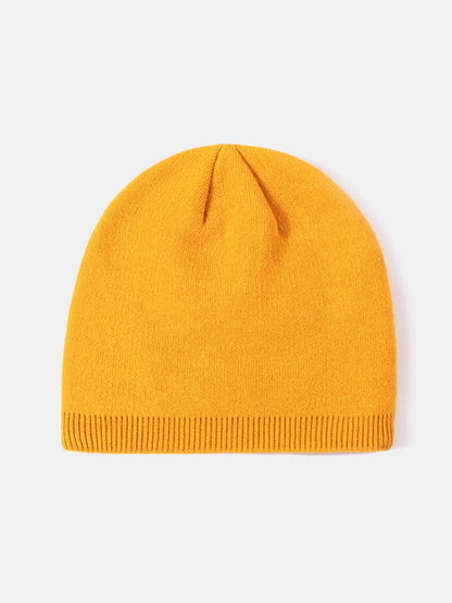 2 Pieces Solid Color Outdoor Cycling Warm Knit Beanie Hat - Naturzy