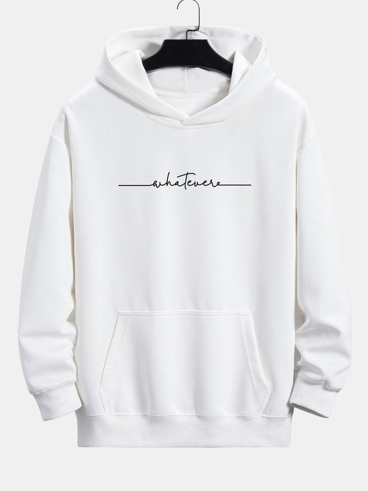 Slogan Print Relax Fit Hoodie - Naturzy
