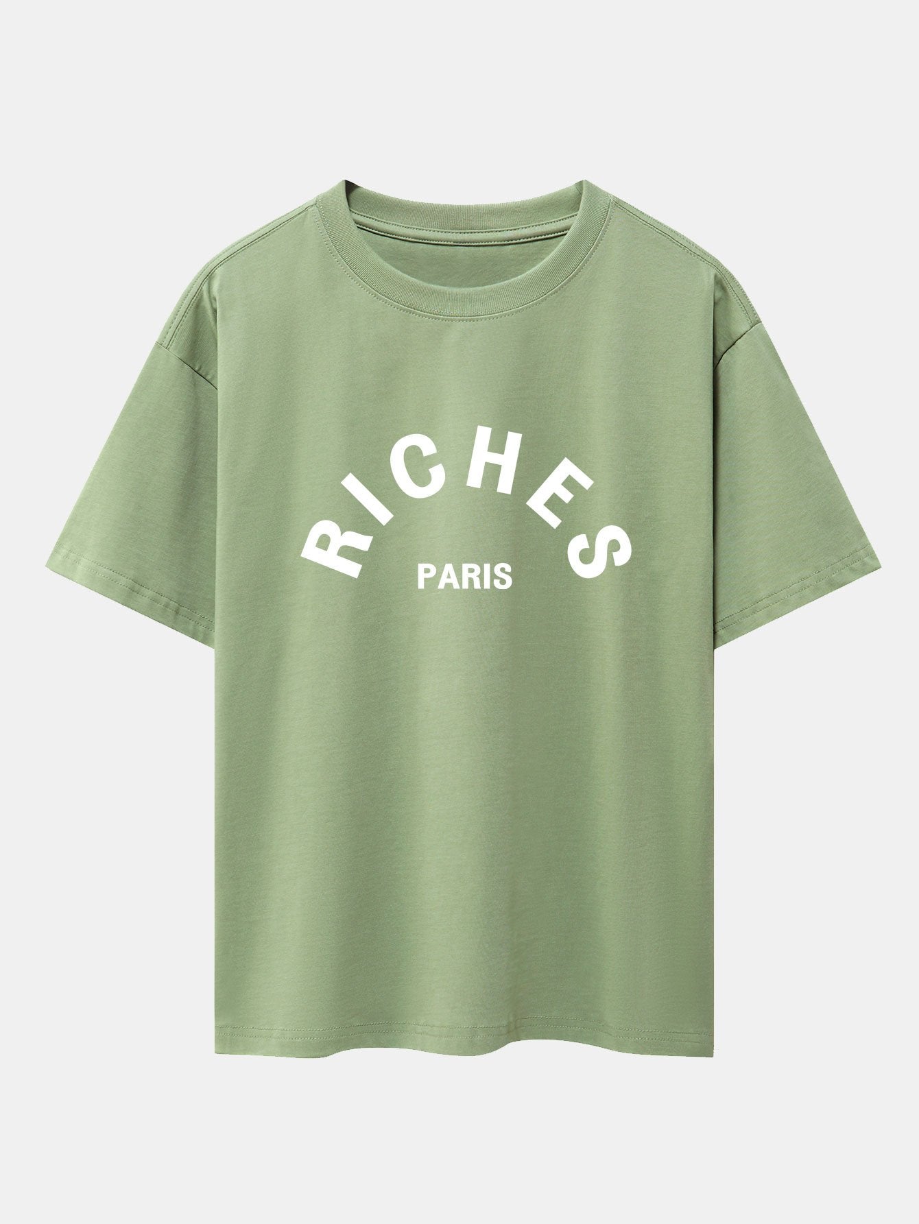 Riches Paris Print Oversize T-Shirt - Naturzy