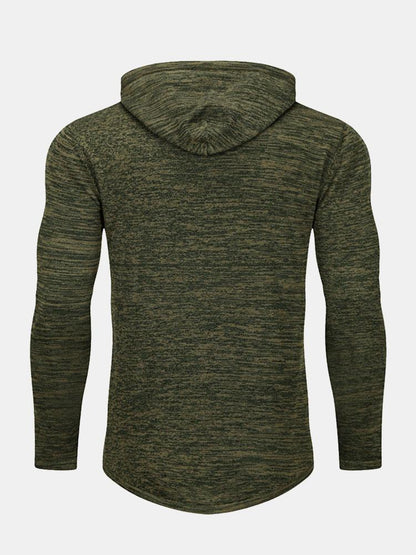 Slim Fit Knit Hooded Sweater - Naturzy