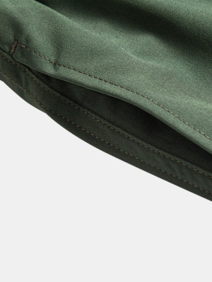 Solid Drawstring Swim Shorts - Naturzy
