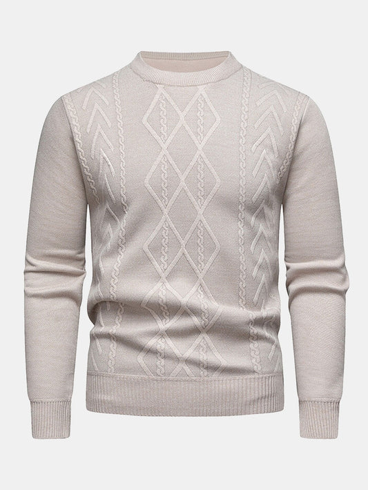 Geometric Jacquard Sweater - Naturzy