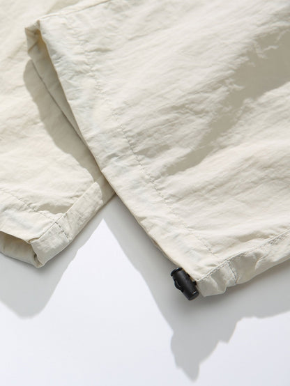 Elastic Waist Parachute Pants - Naturzy