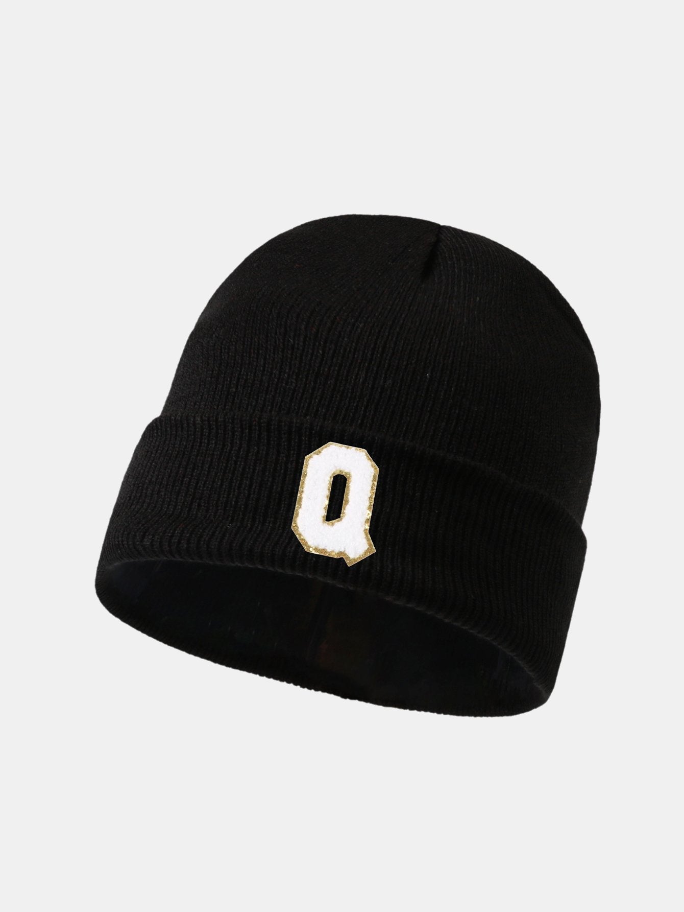 1pc Letter  A-Z Warm Knit Beanie Hat - Naturzy