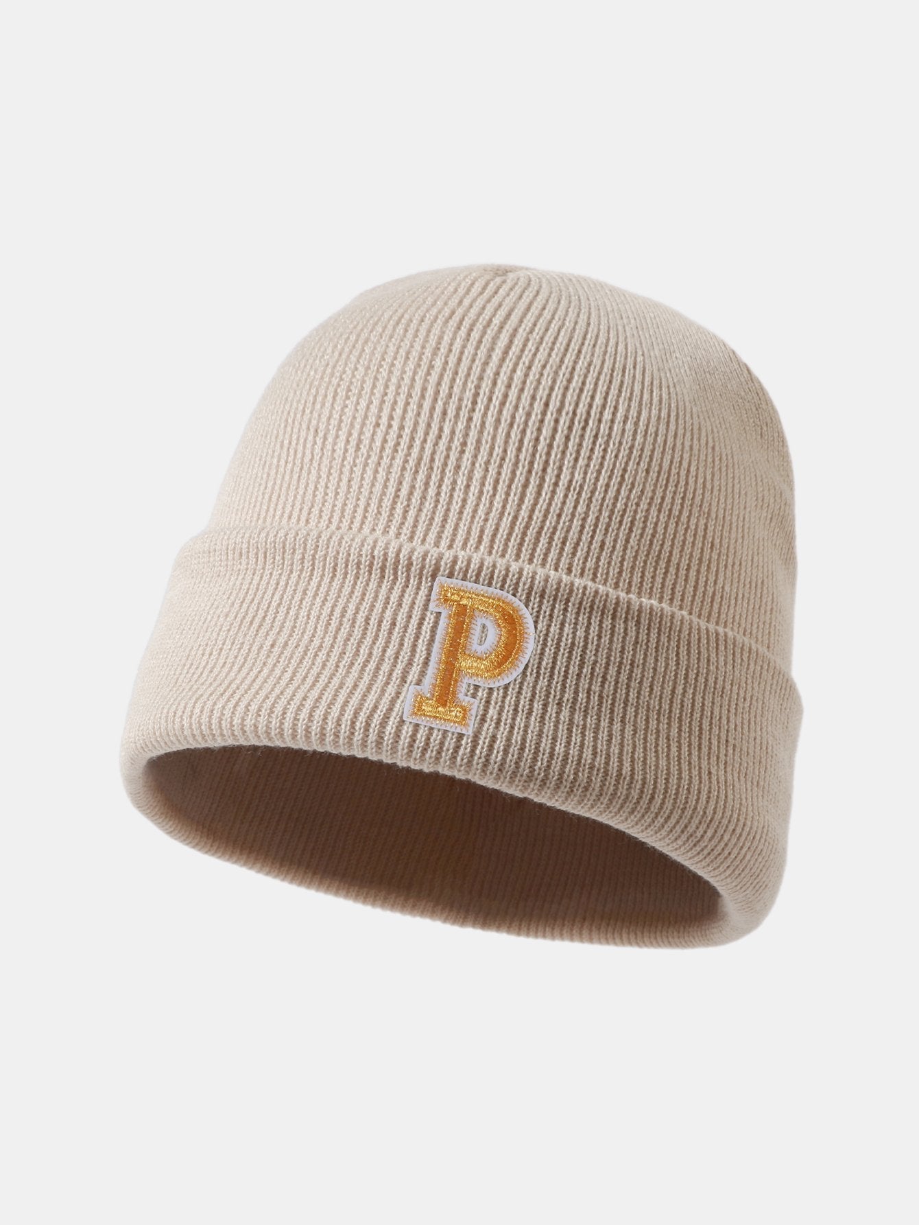 1pc Letter  A-Z Warm Knit Beanie Hat - Naturzy