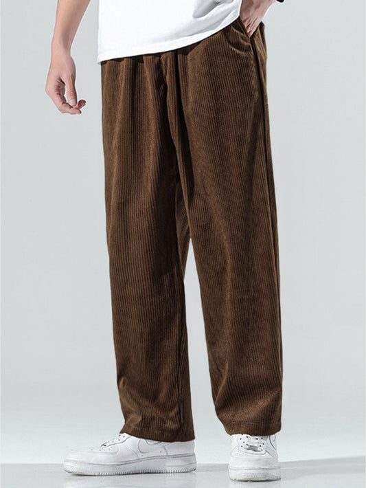 Straight Leg Corduroy Pants - Naturzy