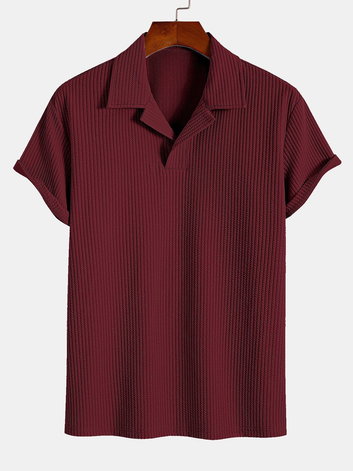 Ribbed Cuban Collar Polo - Naturzy