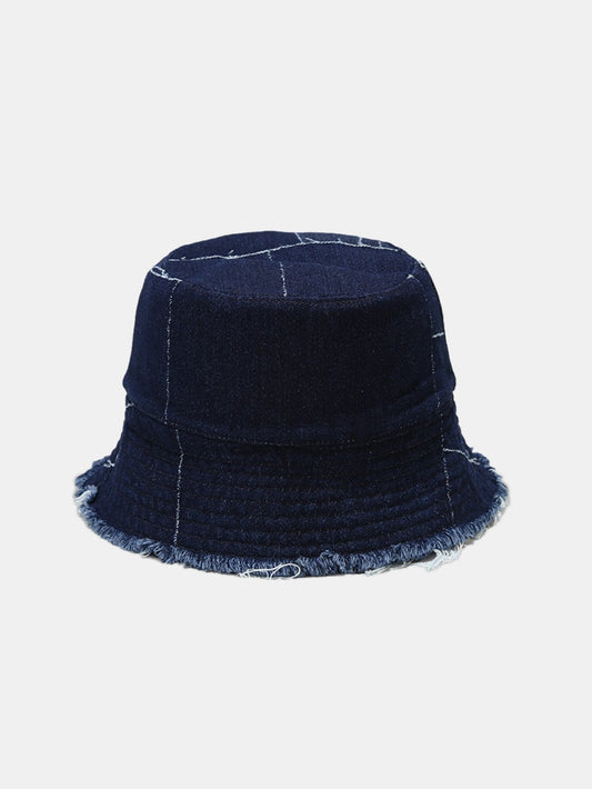 Spliced Denim Tassel Comfortable And Versatile Bucket Hat Can Be Worn On Both Sides - Naturzy