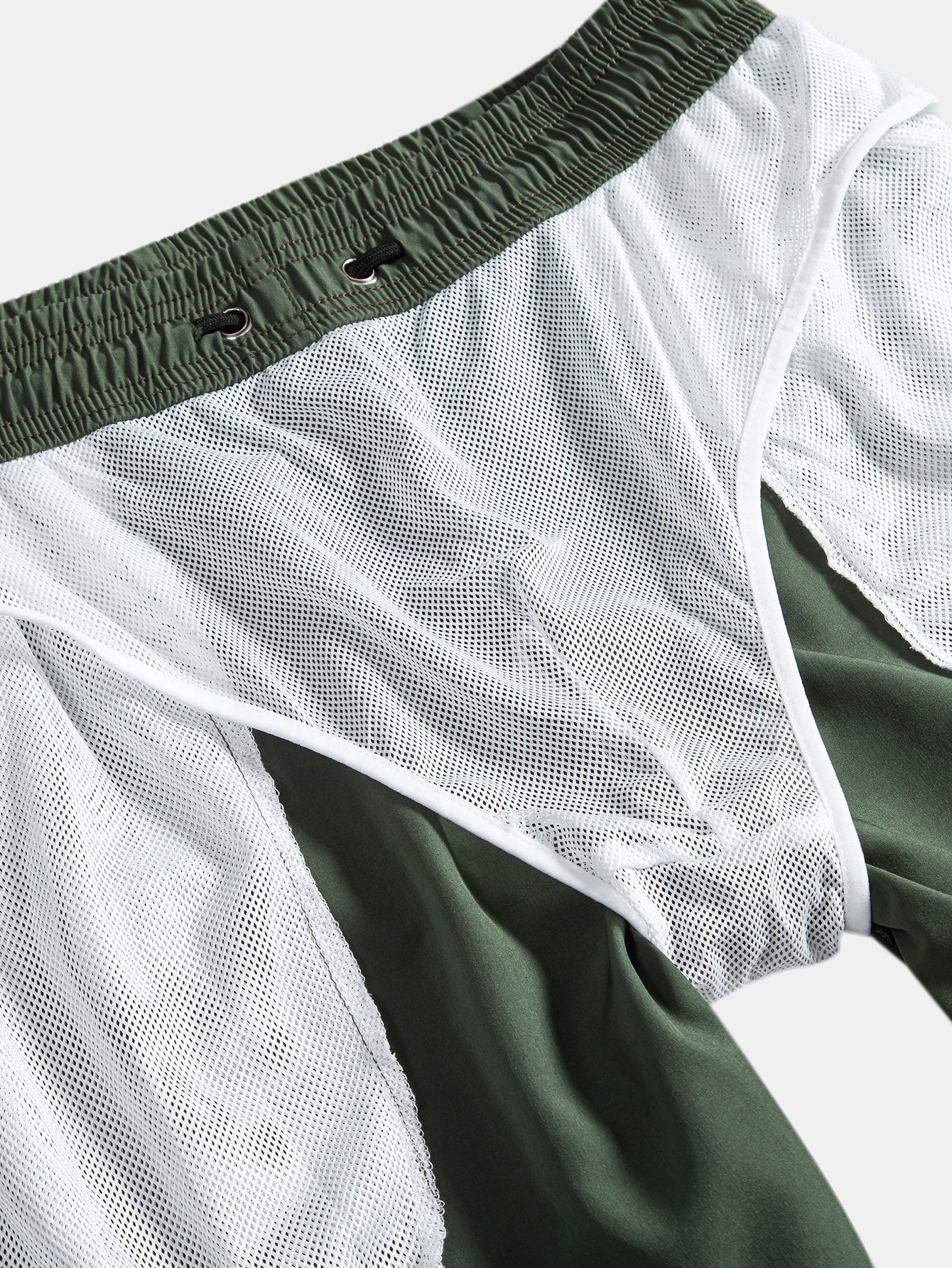 Solid Drawstring Swim Shorts - Naturzy