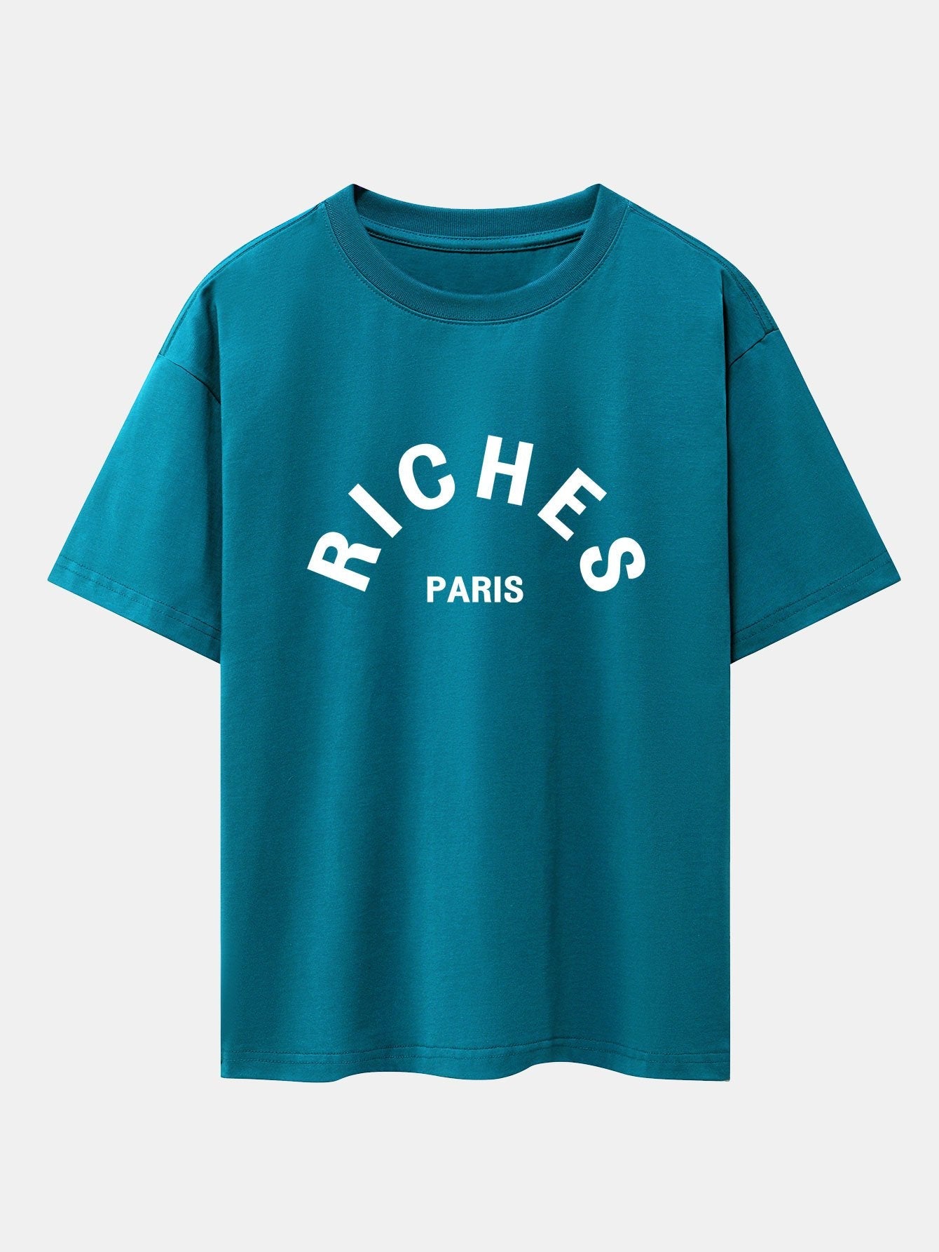 Riches Paris Print Oversize T-Shirt - Naturzy