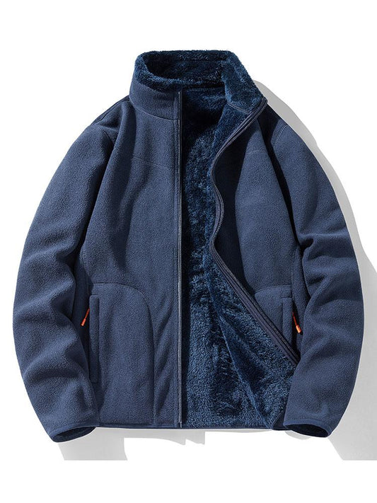 Reversible Teddy Fleece Coat - Naturzy