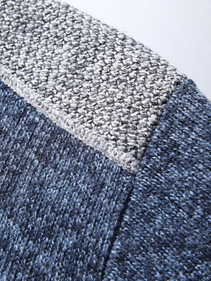 Contrast Zip Up Sweater - Naturzy