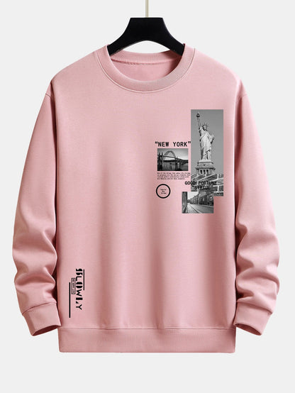 New York Architecture Print Relax Fit Sweatshirt