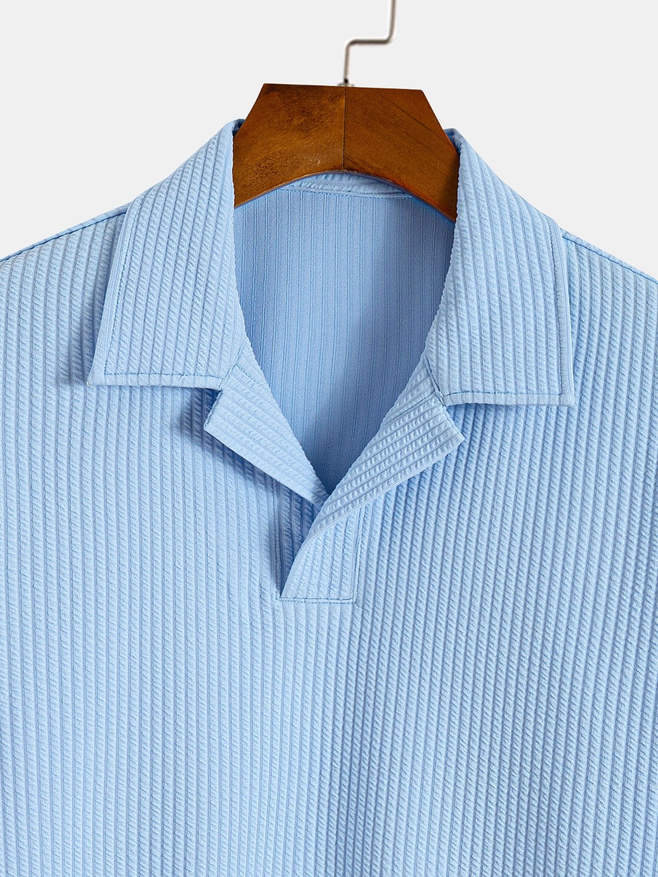 Ribbed Cuban Collar Polo - Naturzy