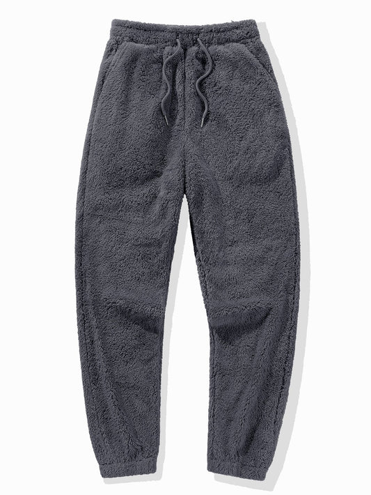 Basic Teddy Jogger Pants - Naturzy