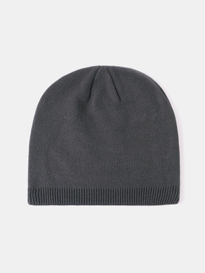 2 Pieces Solid Color Outdoor Cycling Warm Knit Beanie Hat - Naturzy