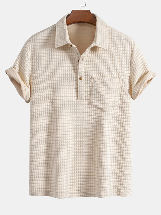 Waffle Polo With Pockets - Naturzy