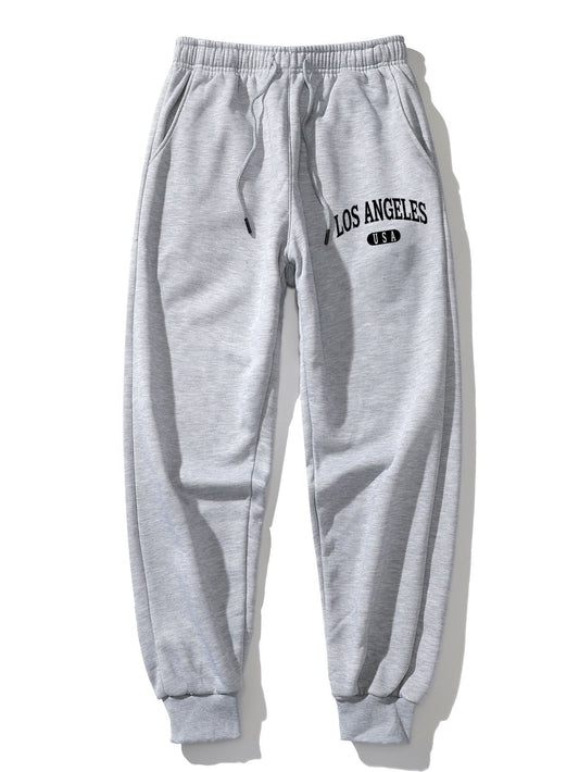Los Angeles Print Jogger Pants - Naturzy