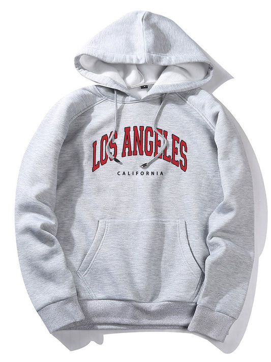 Los Angeles Print Hoodies - Naturzy