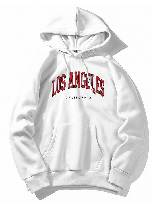 Los Angeles Print Hoodies - Naturzy