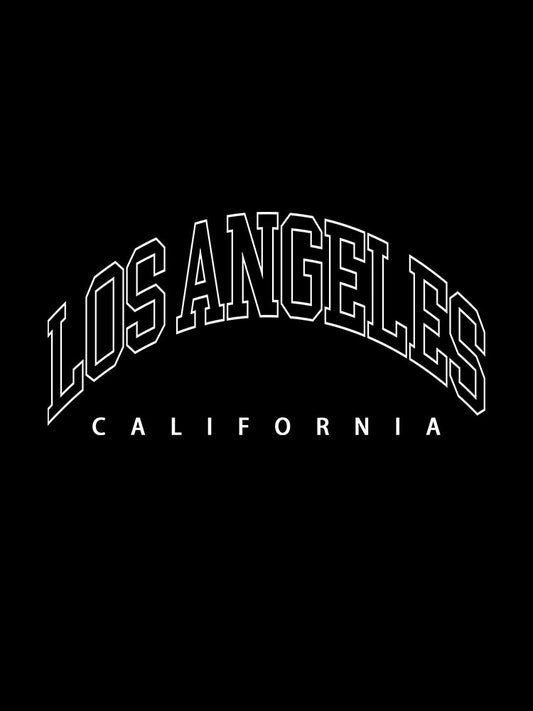 Los Angeles Letter Graphic Hoodies - Naturzy