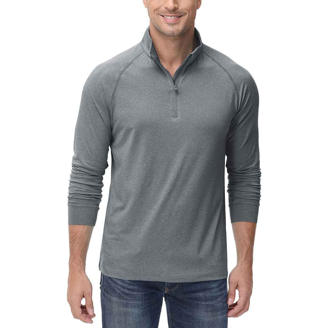 Men's 1/4 Zip Pullover Shirts Sun Protection UPF 50+ Long Sleeve