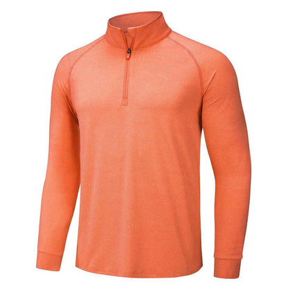 Men's 1/4 Zip Pullover Shirts Sun Protection UPF 50+ Long Sleeve