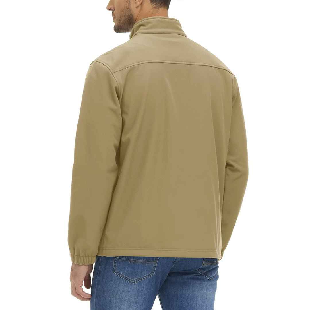 Men's Softshell Fleece Lined Water Resistant Outdoor Tactical Jackets